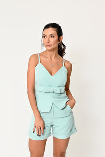 Blusa Regatinha Peplum com Laço - Charme e Sofisticação