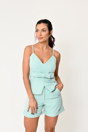 Blusa Regatinha Peplum com Laço - Charme e Sofisticação