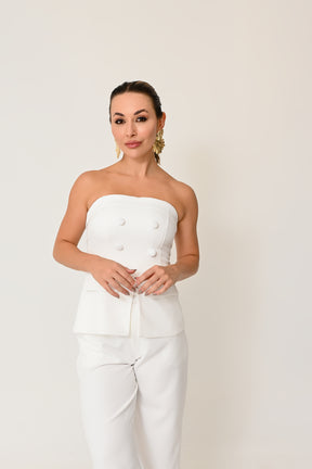 Blusa Tomara que Caia Peplum - Elegância e Sofisticação