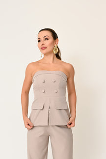 Blusa Tomara que Caia Peplum - Elegância e Sofisticação