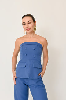 Blusa Tomara que Caia Peplum - Elegância e Sofisticação